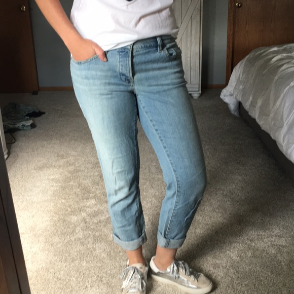 Loft Cropped Boyfriend Jeans - Picture 2 of 7